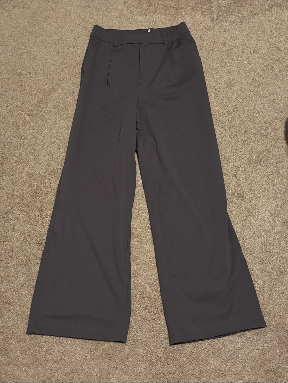HALARA Wide-Leg Dress Pants in Charcoal